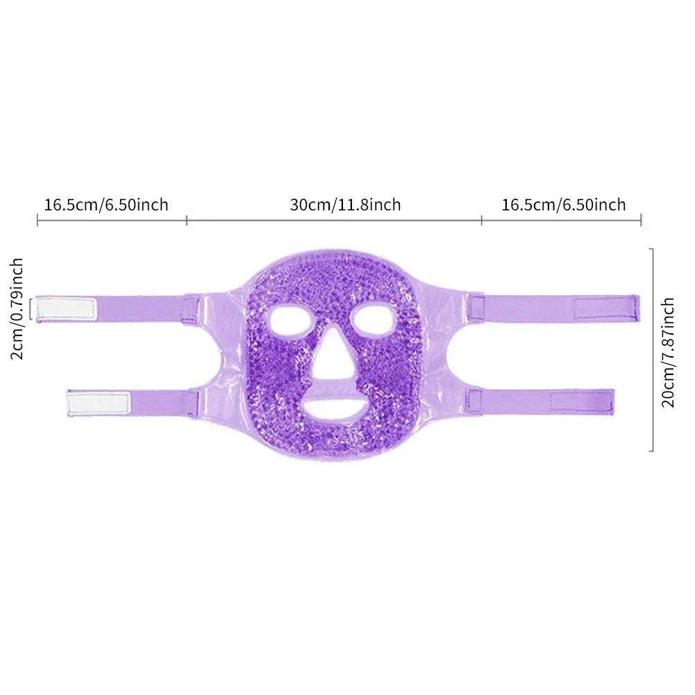 Masque Facial réutilisable en Gel glacé et compresse chaude,